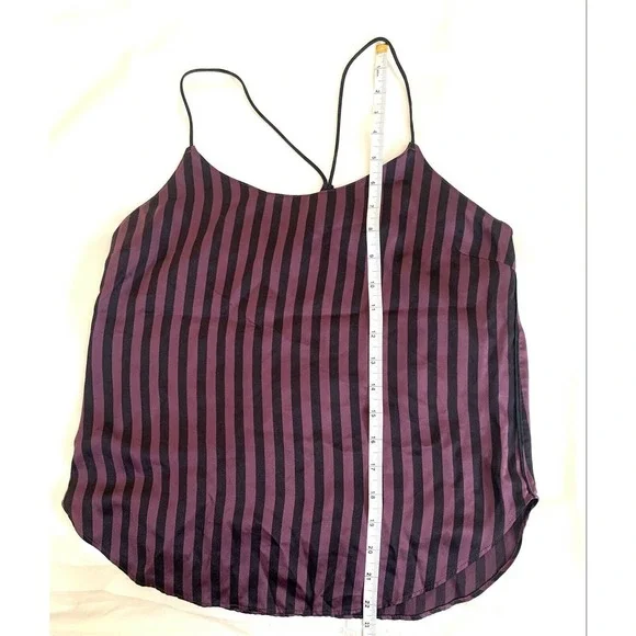 Victoria's Secret Sexy Sleepwear Soft Satin Cami Tank Pajama Top XS- Striped - Picture 4 of 7
